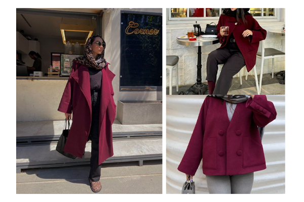 رنگ زرشکی و آلبالویی ترند پاییز ۱۴۰۳