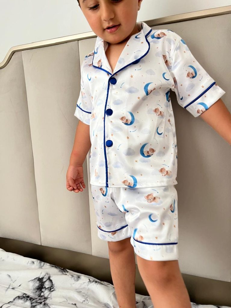 بلوز آستین کوتاه و شلوارک خرسی