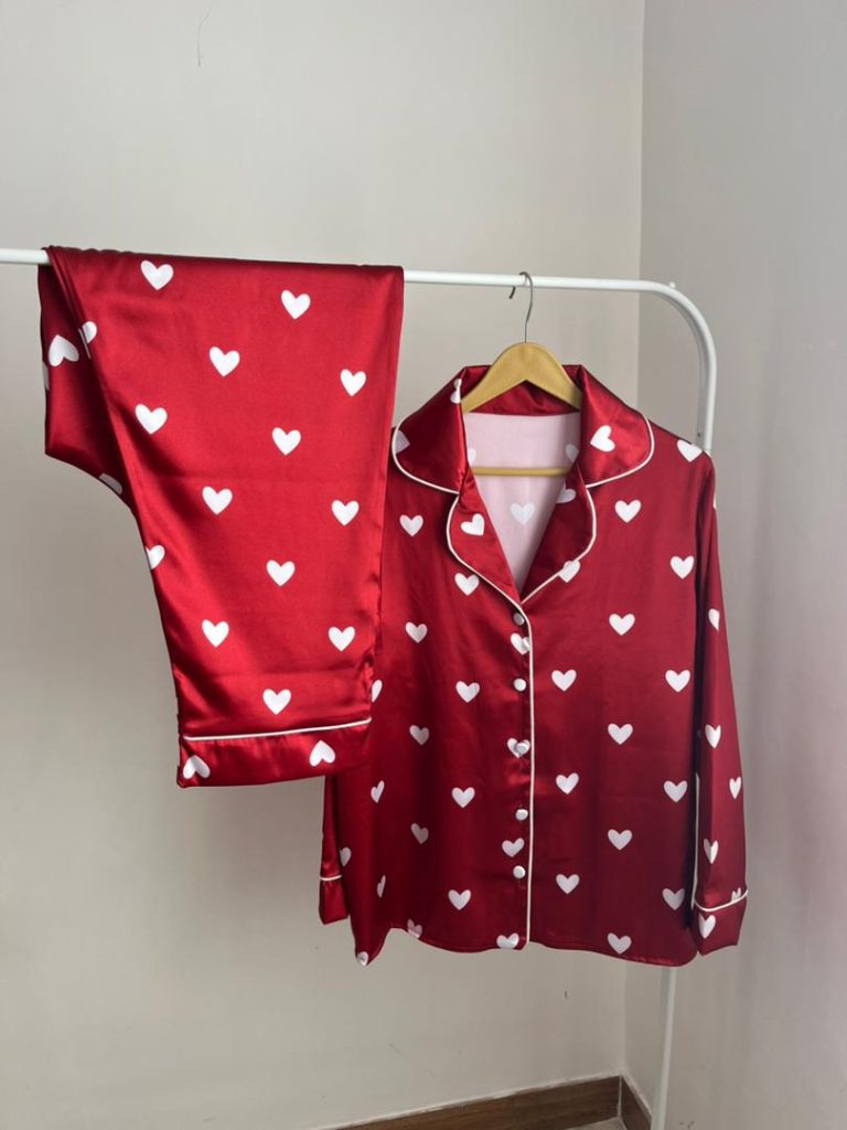 بلوز آستین بلند و شلوار قلبی